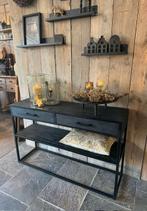 Sidetable zwart Nieuw, Ophalen, 100 tot 150 cm, Nieuw, Metaal