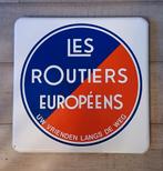 Emaille Bord Les Routiers Europees - 42x42 cm, Verzamelen, Merken en Reclamevoorwerpen, Ophalen of Verzenden, Gebruikt, Reclamebord