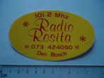 sticker oud Radio ROSITA den bosch piraat piraten zender, Verzenden, Zo goed als nieuw, Bedrijf of Vereniging