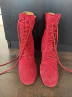 laarsjes suede rood mt 39 in mooie staat, Ophalen of Verzenden, Zo goed als nieuw, Rood