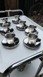 Rvs espresso kopjes, Ophalen, Overige materialen, Zo goed als nieuw, Overige stijlen