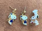 Vintage goldplated Snoopy emaille Speld en pins 1958, Ophalen of Verzenden, Snoopy, Nieuw
