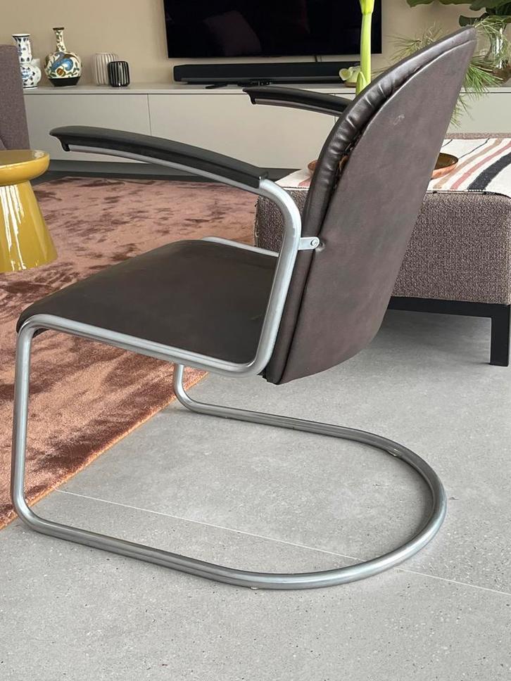 Gispen Stoel - Design Klassieker, Huis en Inrichting, Stoelen, Gebruikt, Eén, Metaal, Zwart, Ophalen