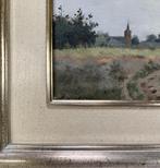 693. Olieverfschilderij Hollands landschap, begin 20e eeuw, Antiek en Kunst, Kunst | Schilderijen | Klassiek, Ophalen of Verzenden