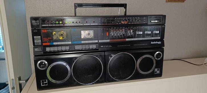 Audio Sonic TBS-1350 1980's Hollandse ghettoblaster, Audio, Tv en Foto, Radio's, Gebruikt, Radio, Ophalen of Verzenden