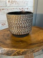 Schattige gestipte vintage bloempot West Germany, Tuin en Terras, Bloempotten, Rond, Ophalen of Verzenden, Zo goed als nieuw, Aardewerk