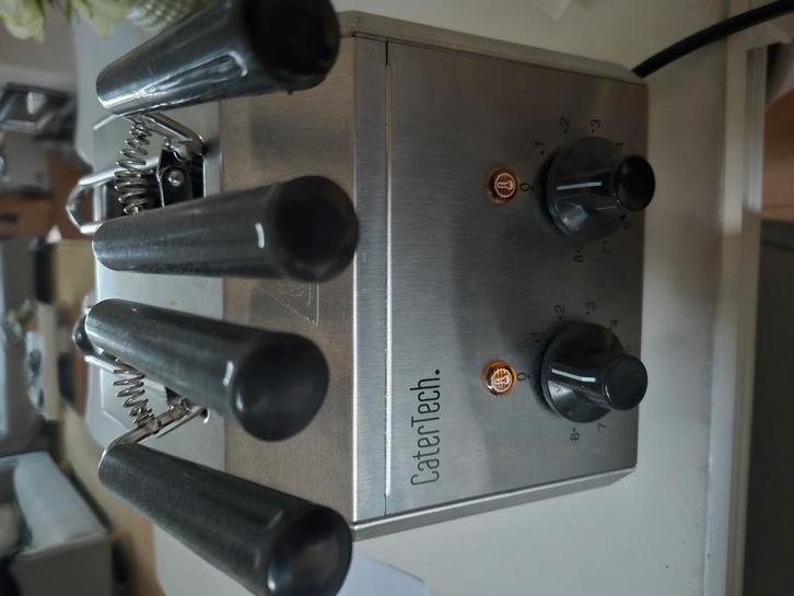 CaterTech professionele toaster tosti apparaat dubbeltangs, Witgoed en Apparatuur, Broodroosters, Ophalen of Verzenden