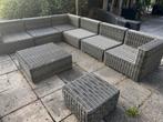 Grote loungeset met tafel, Tuin en Terras, Ophalen, Kunststof, Gebruikt, Bank