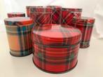 Acht vintage tartan ware blikken, Ophalen of Verzenden, Gebruikt, Overige
