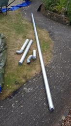 RVS rookgas afvoer diverse grote stukken 80mm, Ophalen, Afvoer, Zo goed als nieuw, Minder dan 2 meter