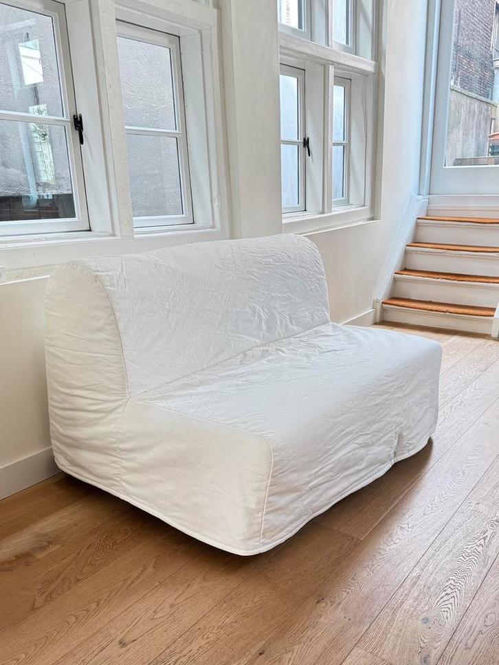 Te koop IKEA LYCKSELE LÖVÅS 2-zits slaapbank, Huis en Inrichting, Slaapkamer | Slaapbanken, Zo goed als nieuw, 140 cm, 190 cm of minder