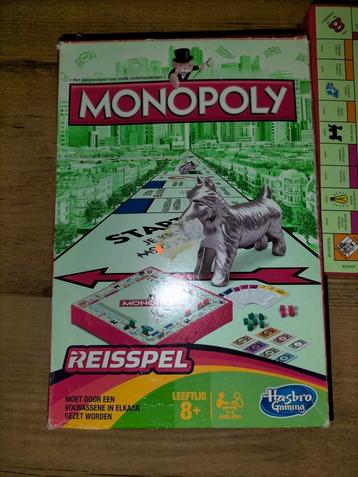 Monopoly reiseditie, nauwelijks gebruikt, €3,50 beschikbaar voor biedingen