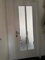 Luxe binnendeur met twee glaspanelen, Ophalen, 80 tot 100 cm, 215 cm of meer, Binnendeur