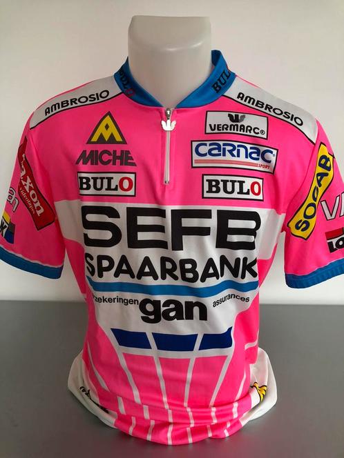 SEFB-GAN vintage wielershirt 1990, Fietsen en Brommers, Fietsaccessoires | Fietskleding, Zo goed als nieuw, Bovenkleding, XL, Ophalen of Verzenden