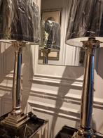 2x Eichholtz empire tafellampen schemerlampen chroome, Metaal, Ophalen of Verzenden, Zo goed als nieuw, 75 cm of meer