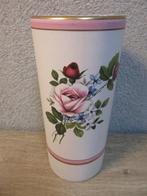 Royal Flora keramiek vaas Gouda wit roze met rozen, Huis en Inrichting, Gebruikt, Overige kleuren, Aardewerk of Porselein, Ophalen of Verzenden