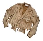 Fringe jacket - suede jasje beige | One size, Ophalen of Verzenden, Nieuw, Beige