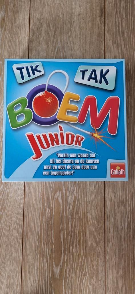 Tik Tak Boem Junior - Leuk woordspel!, Hobby en Vrije tijd, Gezelschapsspellen | Bordspellen, Zo goed als nieuw, Ophalen of Verzenden