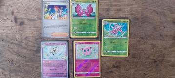 5x reverse holo pokemon kaarten  beschikbaar voor biedingen