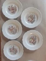 Antieke bordjes met engeltjes, Ophalen of Verzenden