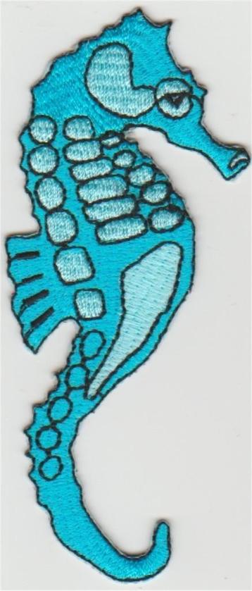 Zeepaardje stoffen opstrijk patch embleem #1 beschikbaar voor biedingen