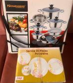 Nieuw, in de doos: serviesset en pannenset., Ophalen of Verzenden, Nieuw