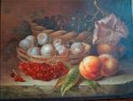Prachtig fruit stilleven door Amerikaan Carl Romney, Antiek en Kunst, Kunst | Schilderijen | Klassiek, Ophalen of Verzenden