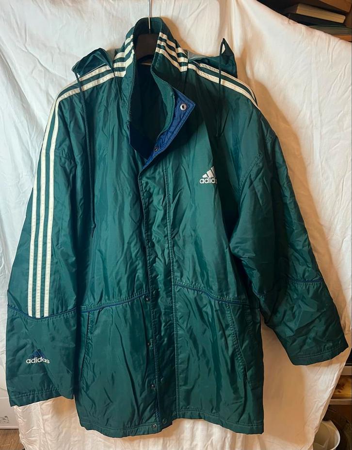 Adidas Jas - Groen - Maat L, Kleding | Heren, Jassen | Zomer, Gedragen, Maat 52/54 (L), Groen, Ophalen of Verzenden