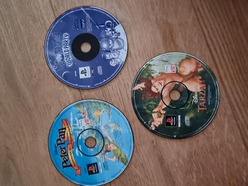 Worms World party, Peter pan & Tarzan PSX, Spelcomputers en Games, Games | Sony PlayStation 1, Zo goed als nieuw, Racen en Vliegen