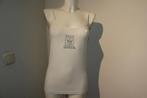 Save the Queen witte stretch top merk zilveren studs L/XL
