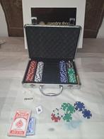 Poker koffer met 200 chips prijs 30€, Hobby en Vrije tijd, Gezelschapsspellen | Kaartspellen, Ophalen of Verzenden, Zo goed als nieuw