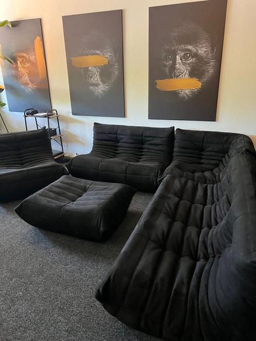 Modulaire Togo bank Suède stof - Zwart (NIEUW), Huis en Inrichting, Banken | Sofa's en Chaises Longues, Nieuw, Vierpersoons of meer