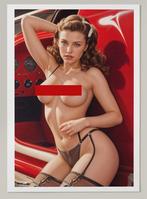 [Poster] Sexy Retro Pin up Naakt Vliegtuig pinup, Nieuw, Verzenden