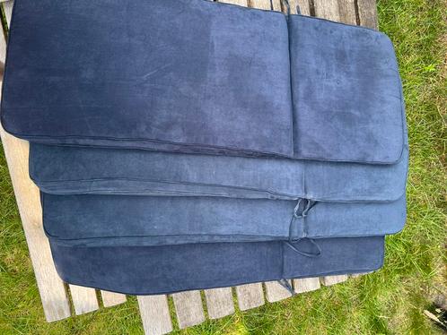 Tuinstoel Kussens - Velvet - 4 stuks, Caravans en Kamperen, Kampeeraccessoires, Gebruikt, Ophalen