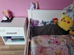 Wit Kinderbed 160x80 + Nachtkastje, Ophalen, Gebruikt, 70 tot 85 cm, Matras