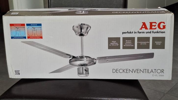 AEG plafondventilator D-VL 5666, Witgoed en Apparatuur, Ventilatoren, Nieuw, Plafondventilator, Ophalen