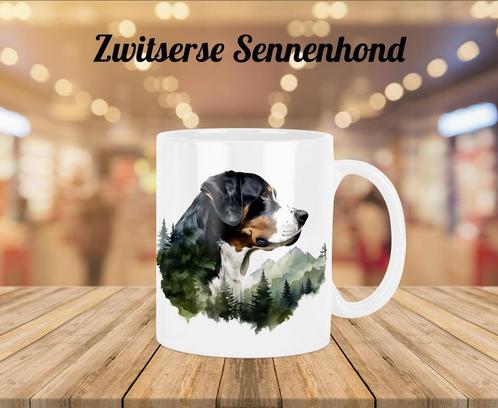 Zwitserse Sennenhond profiel mok, Huis en Inrichting, Keuken | Servies, Nieuw, Kop(pen) en/of Schotel(s), Overige stijlen, Ophalen of Verzenden