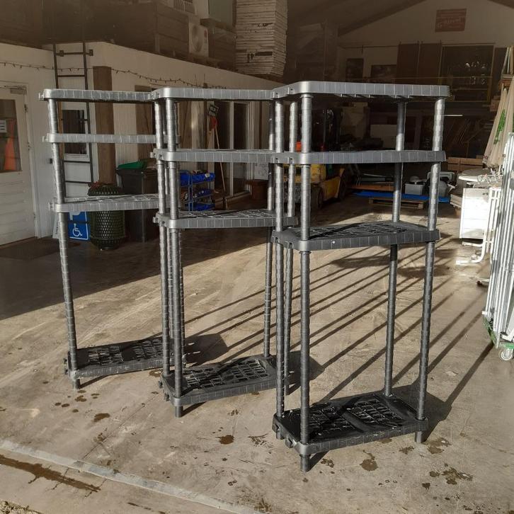Stellingkast Kunststof zwart 2x, Huis en Inrichting, Kasten | Stellingkasten, Gebruikt, Ophalen