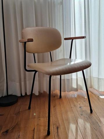 Vintage Wim Rietveld stoel beige, Gispen, model 216 beschikbaar voor biedingen