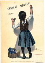 Chocolat Menier poster - 1893 - overdruk, Nieuw, Reclame, Rechthoekig Staand, Verzenden