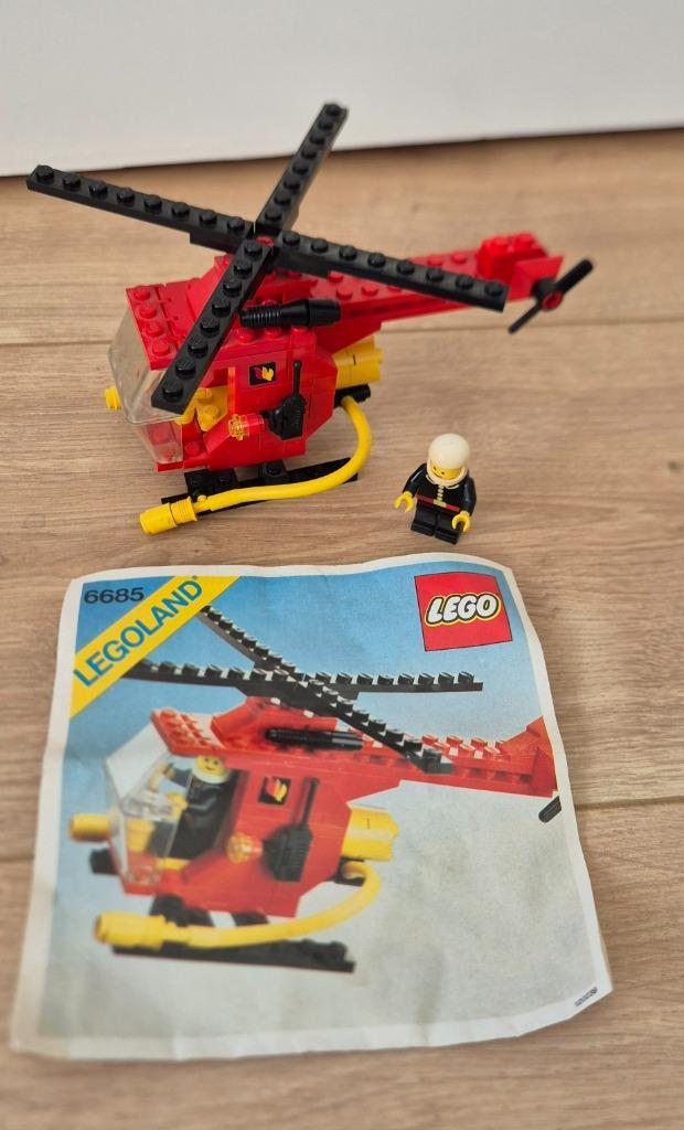 Vintage lego. 6685. Brandweer helikopter., Kinderen en Baby's, Speelgoed | Duplo en Lego, Gebruikt, Lego, Complete set, Ophalen of Verzenden