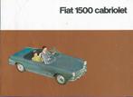 Fiat 1500 Cabriolet Folder, Ophalen of Verzenden, Zo goed als nieuw, Overige merken