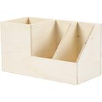 Houten pennenbak 20 x 11 x 9,8 cm, Materiaal, ., Nieuw, Ophalen of Verzenden
