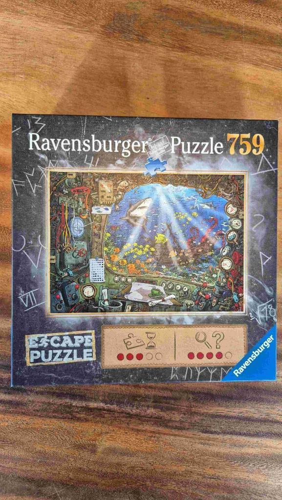 Ravensburger Escape Puzzel 4: De Onderzeeër (759 stukjes), Hobby en Vrije tijd, Denksport en Puzzels, Zo goed als nieuw, Legpuzzel