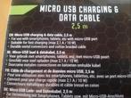 USB-A naar Micro USB-A Premium Kabel, Ophalen of Verzenden, Nieuw, Snoer of kabel, Samsung