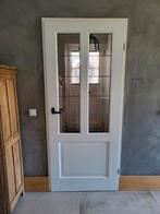 Binnendeur glas in lood, Doe-het-zelf en Verbouw, Deuren en Horren, Ophalen, 80 tot 100 cm, Binnendeur, 200 tot 215 cm