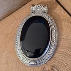 Prachtige zeer grote, echt zilveren hanger met Onyx, Nieuw, Ophalen of Verzenden, Nvt, Zilver