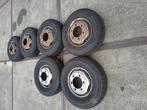 6 x banden en velgen mercedes sprinter 1999 dubbel lucht, 15 inch, Ophalen of Verzenden, Band(en), 195 mm