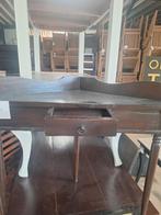 Houten tafel met lade - Driehoekig, Ophalen, Gebruikt, 50 tot 100 cm, Tot twee personen