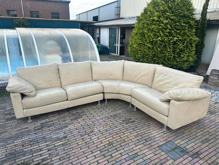 GRATIS HOEKBANK nog in prima staat, Huis en Inrichting, Banken | Complete zithoeken, Gebruikt, Leer, Ophalen